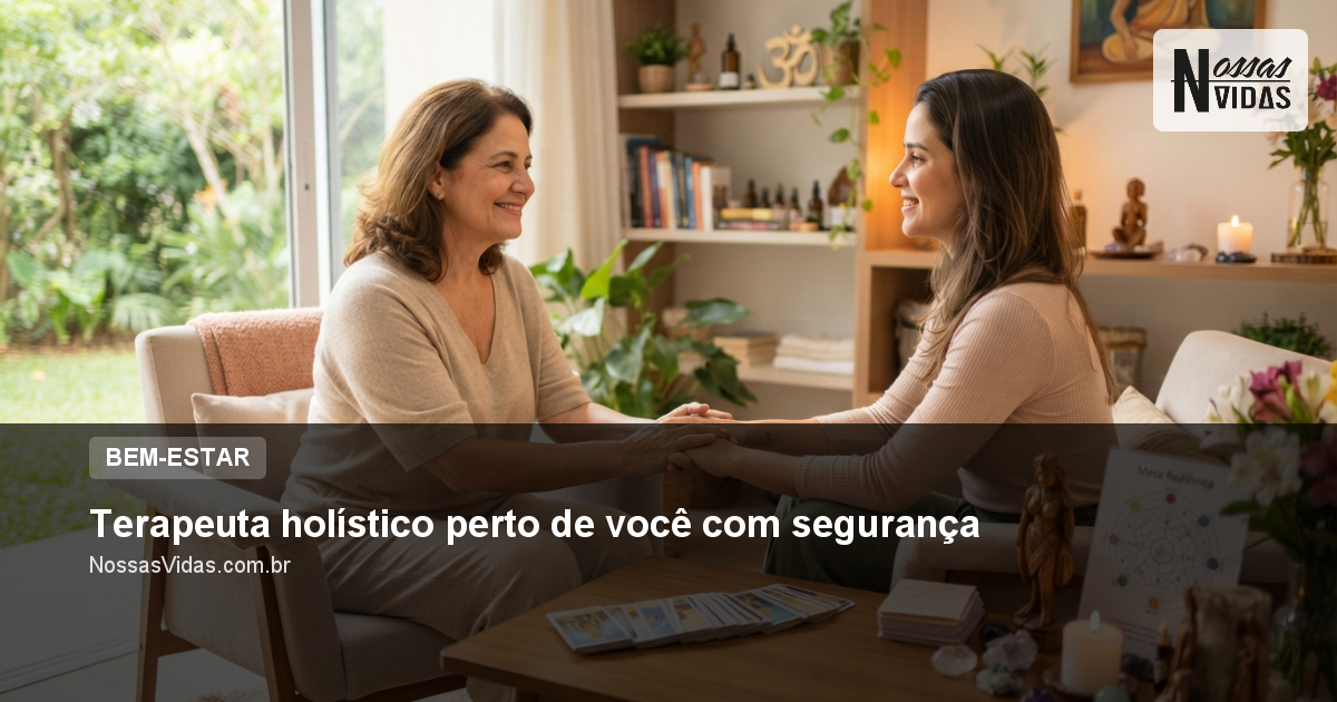 Terapeuta holístico perto de você com segurança